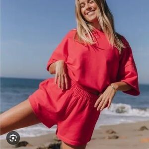 Daily Drills Red Lounge Set